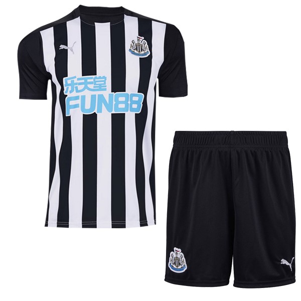 Camiseta Newcastle United Replica Primera Ropa Niños 2020/21 Blanco Negro